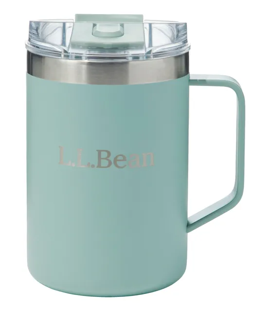 L.L.Bean ad creative: L.L.Bean Insulated Camp Mug, 16 oz. Soft Juniper, Stainless Steel