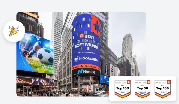 Hootsuite Inc ad creative: Streamline your social media with Hootsuite.