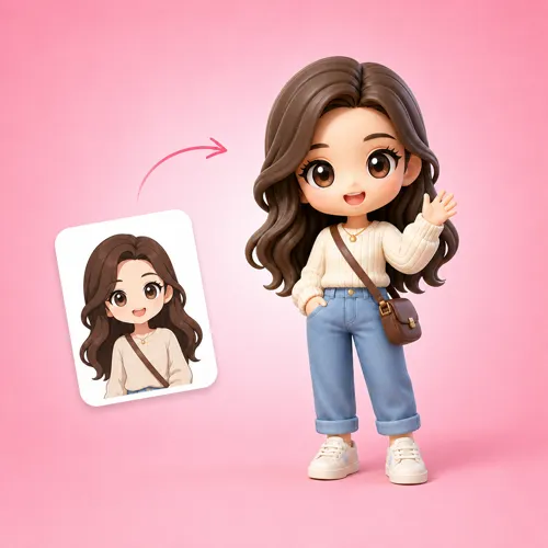 Meshy AI ad creative: Make a Chibi Figure of Anyone