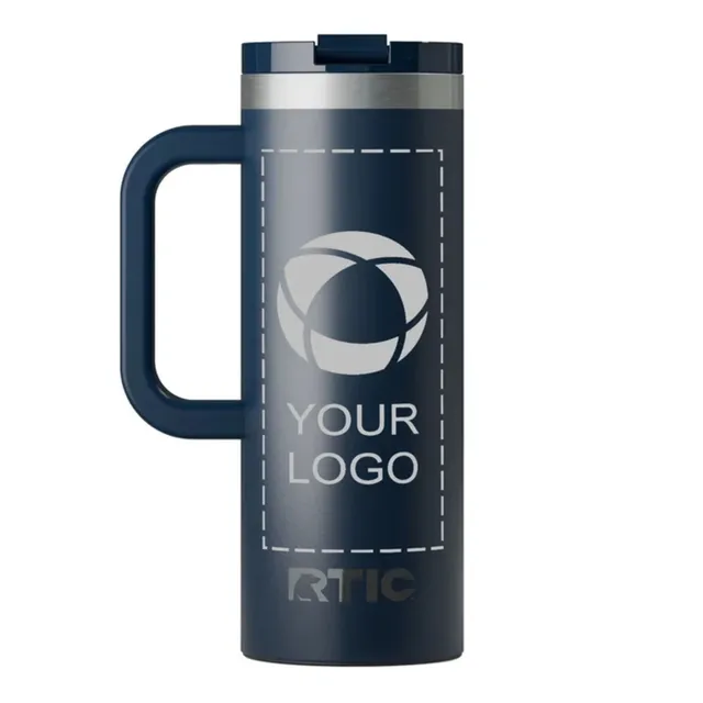 VistaPrint US ad creative: RTIC® Road Trip Travel Mug – 20 oz.