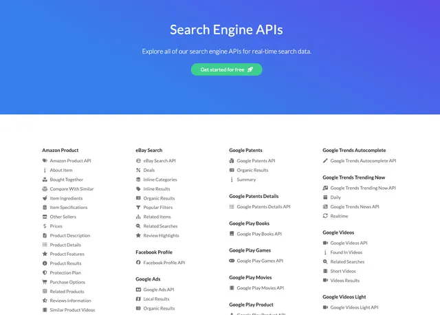 SerpApi, LLC ad creative: API for 100+ search engines