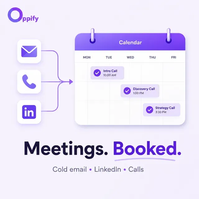 Oppify ad creative: AI-Powered Outbound. Human BDRs.