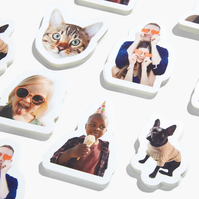 VistaPrint US ad creative: Face Stickers