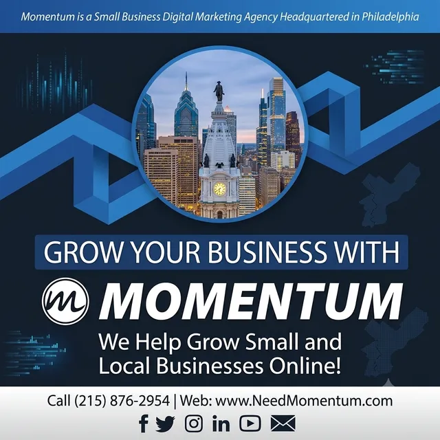 Momentum Digital ad creative: #1 SEO Marketing Agency in Philly