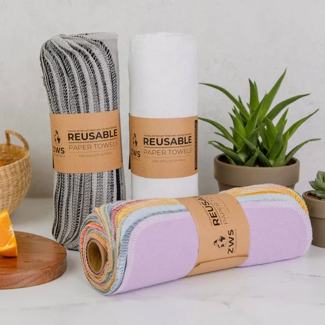 Faire Wholesale, Inc. ad creative: Reusable Paper Towels - Pre-Rolled 24-Pack