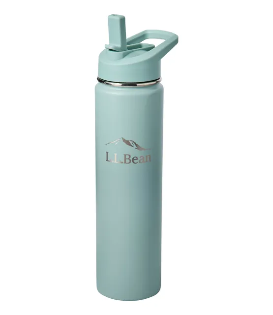 L.L.Bean ad creative: Bean Canteen Insulated Straw Water Bottle, 25 oz. Soft Juniper, Stainless Steel | L.L.Bean