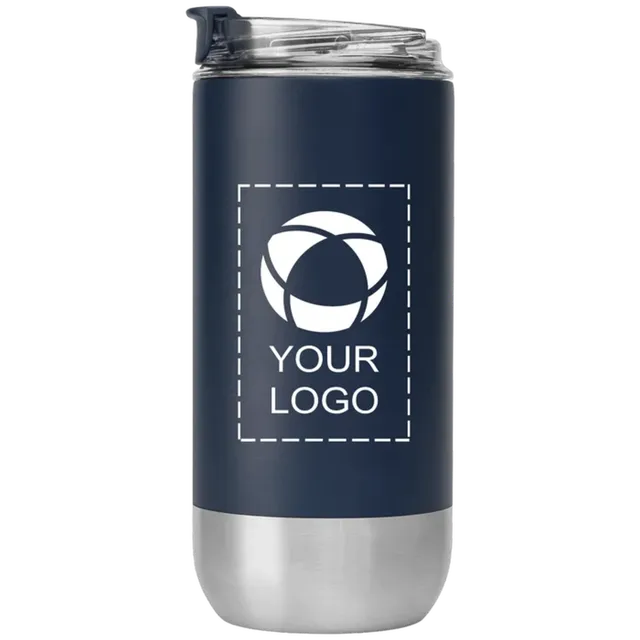 VistaPrint ad creative: Double-Wall Recycled Stainless Steel Tumbler – 16 oz.