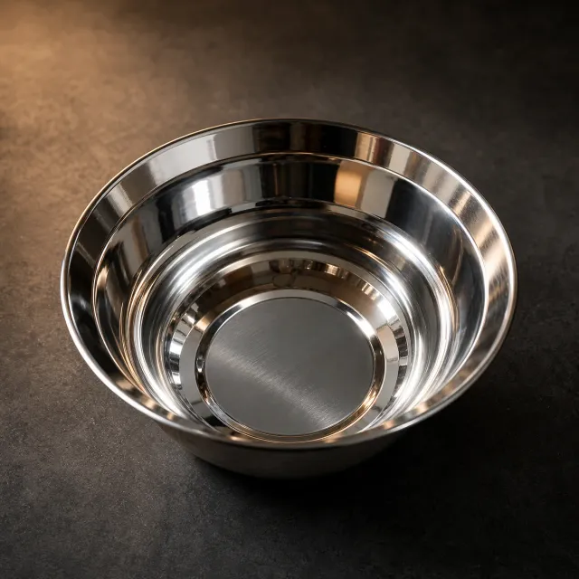 Okura Group LLC ad creative: PFAS-Free Stainless Steel Mixing Bowls | Stackable