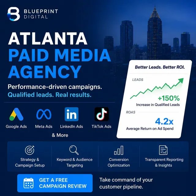 Blueprint Digital LLC ad creative: Atlanta's Top Marketing Company Blueprint Digital