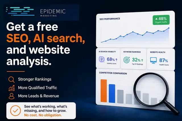 Epidemic Marketing, LLC ad creative: Grow With SEO That Actually Drives Revenue.