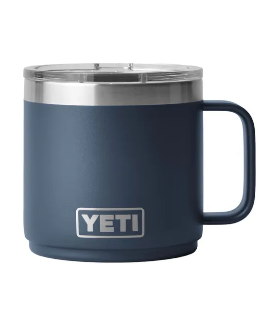L.L.Bean ad creative: Yeti Rambler Ceramic Lined Stackable Mug, 14 oz. Navy 14 oz., Ceramic/Stainless Steel
