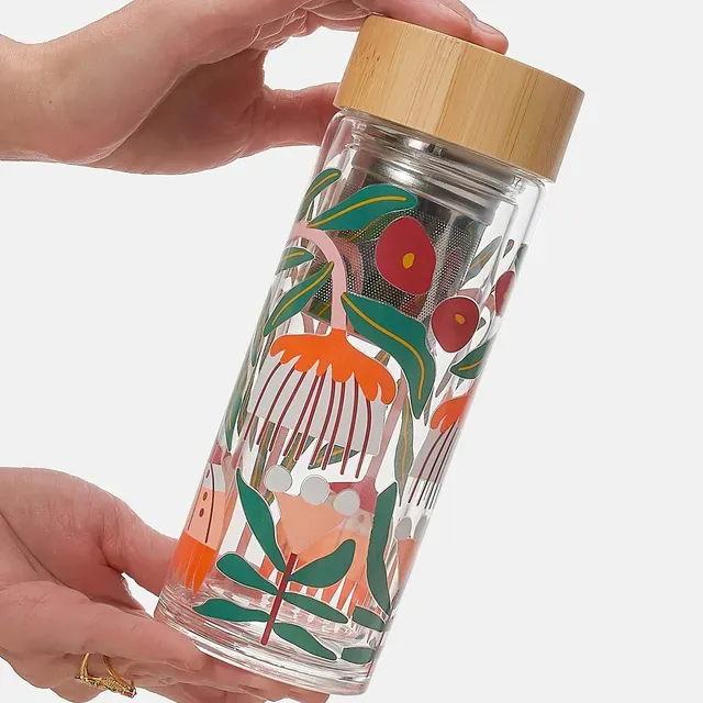 Lollygag ad creative: Sustainable Glass Illustrated Infuser Sipping Fun