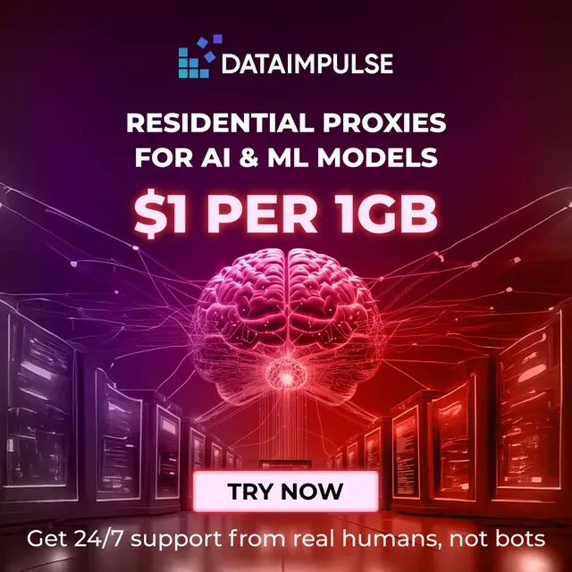 Softoria LLC ad creative: Buy proxy - Cheap proxy services | DataImpulse
