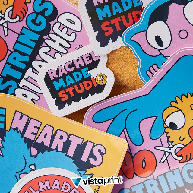 VistaPrint US ad creative: Sticker sheets